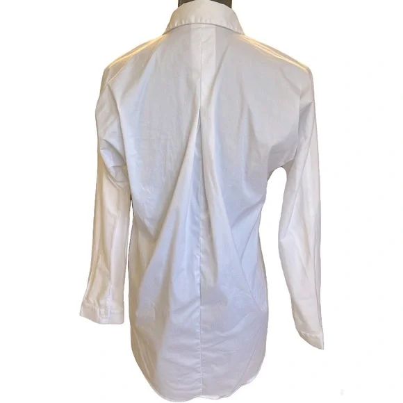 ZARA Woman cotton blend button down blouse - Picture 3 of 9